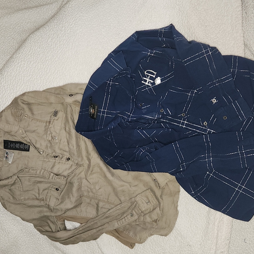Two Womens Harley Davidson Long Sleeve Tops